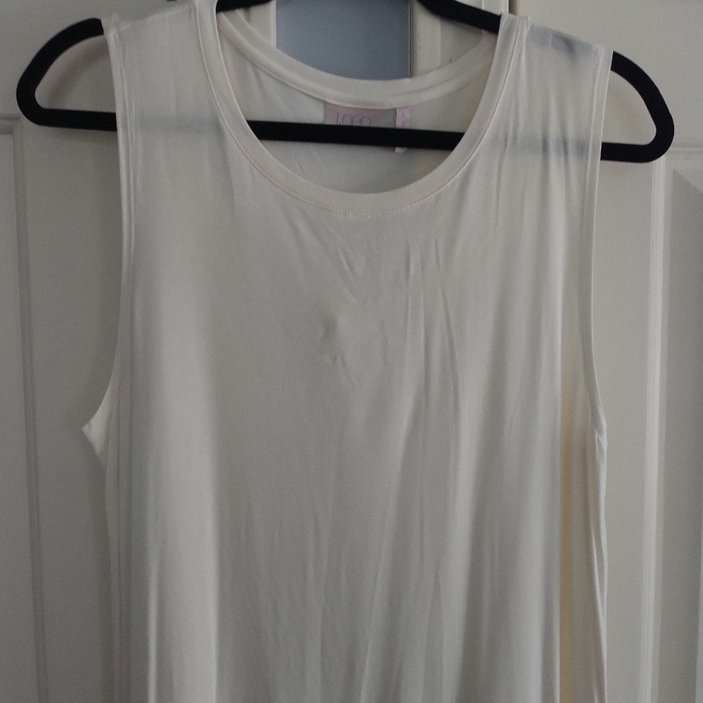 LOGO Layers by Lori Goldstein Sleeves Tunic Top with Accordion Pleated Trim L - Picture 3 of 12